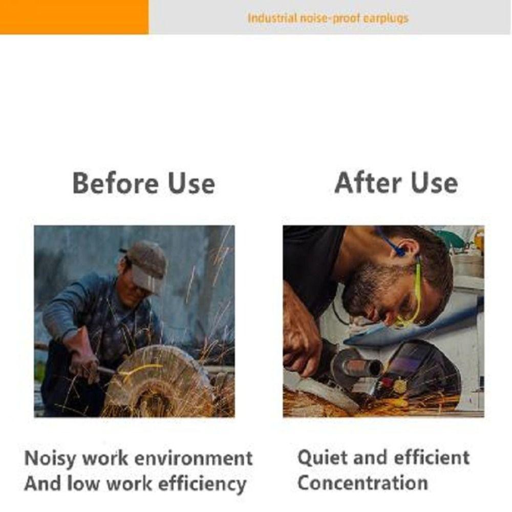 10PCS Corded Silicone Noise Earplug Tapered Ear Plugs Learning Insulation Earplug  Sleep Aid