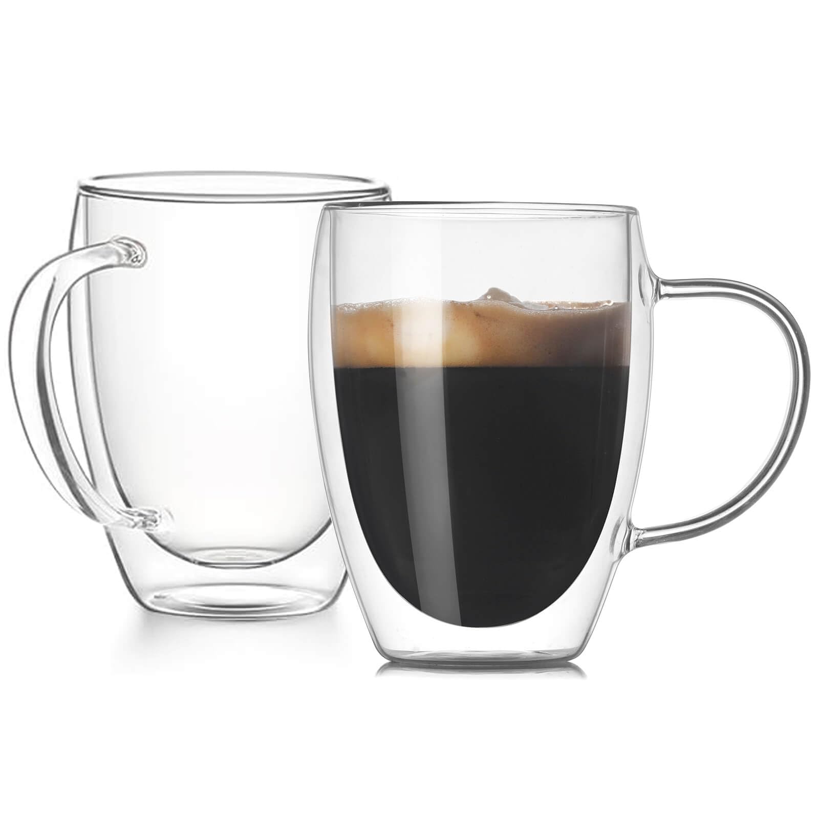 

Чайник Pokaro с набором из 330 мл полностью стеклянной посуды, выдерживающий горячее или холодное, термостойкий до конденсации, скандинавский стиль, стаканы с двойными стенками, пара, ручки,