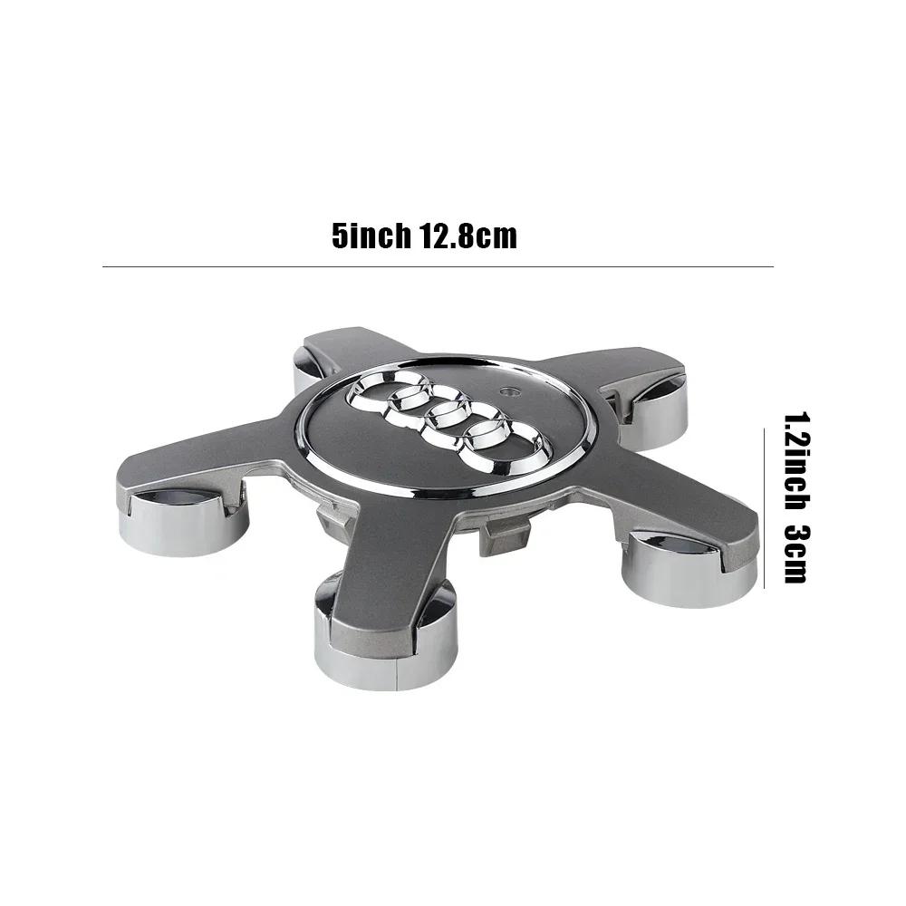 4 Stück 135mm Auto Fünf-Speichen Felgenmitte Nabendeckel 4F0601165N Zubehör für AUDI A4 B8 B6 B9 B7 A3 8P 8V 8L A6 C7 C6