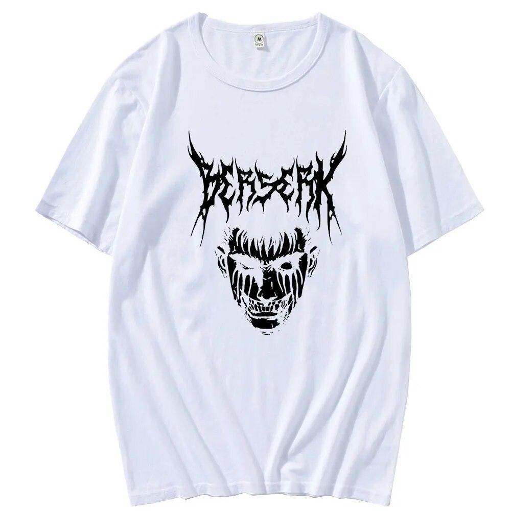 NEW Unisex Dark Berserk Anime T-shirt Female Short Sleeve Manga Tshirt Featured Breathable Cartoon Pattern Print Women Casual Tees Unisex