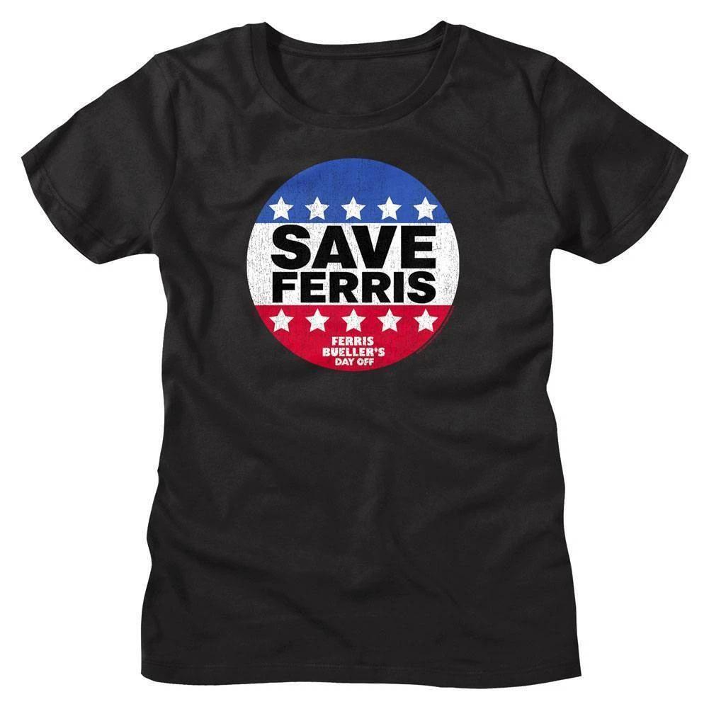 

Ferris Bueller s Day Off SAVE FERRIS Button Women s T Shirt 2XL