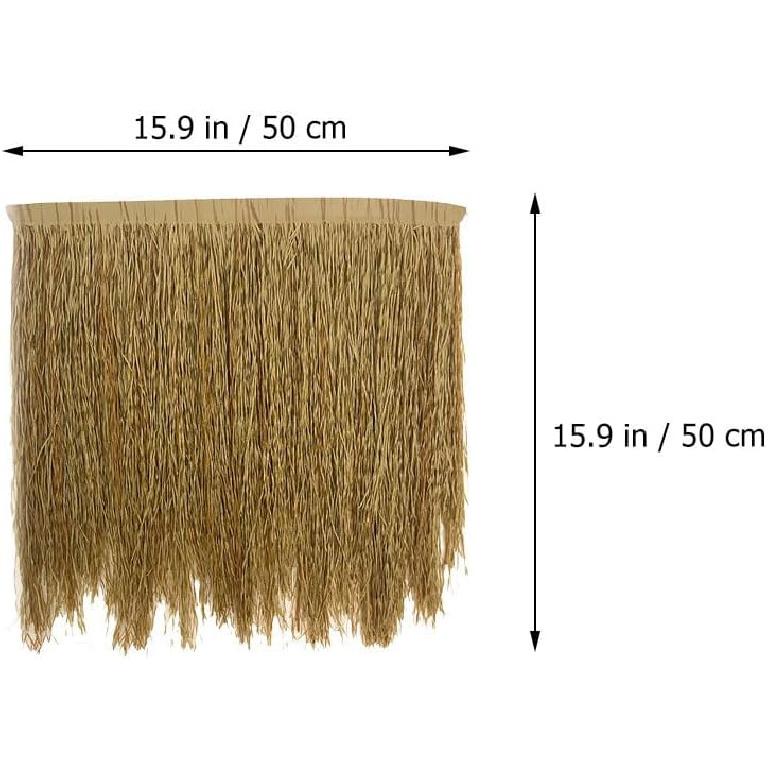 2Pcs Simulated Thatch Straw Roof for Garden Decor Artificial Thatch Roofing for Simulation Thatch for Tiki Bar Patio and Fence Decoration