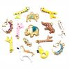 18K Gold Plated Animal Pendants: Giraffe, Duck, Elephant Jewelry for DIY Bracelets & Necklaces