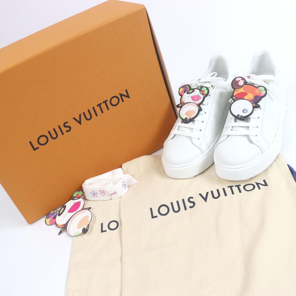 Louis Vuitton Low Cut Sneakers Timeout Line Takashi Murakami Panda Monogram Used
