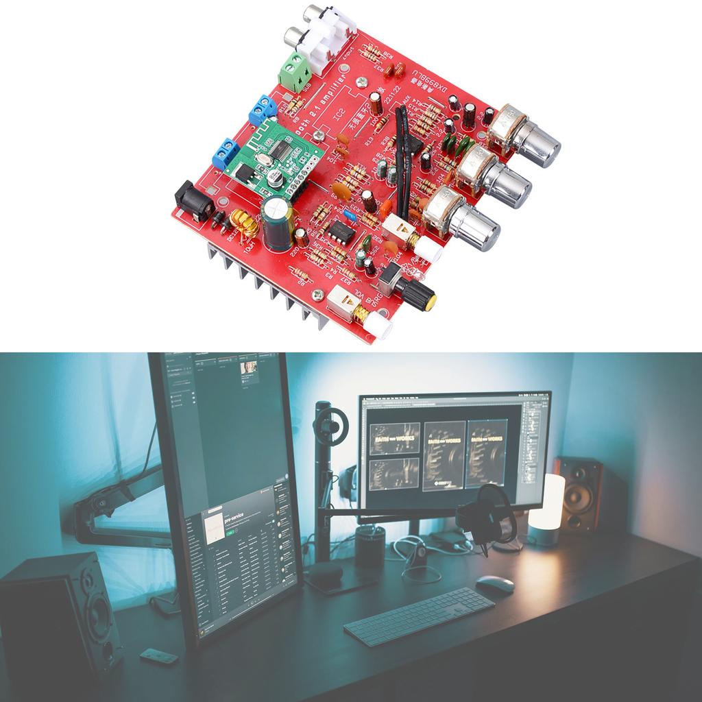 2.1 Channel Bluetooth-compatible 5.0 Amplifier Board 80Wx3 DC12-15V High Power Vehicle Computer Audio Amplifier Board