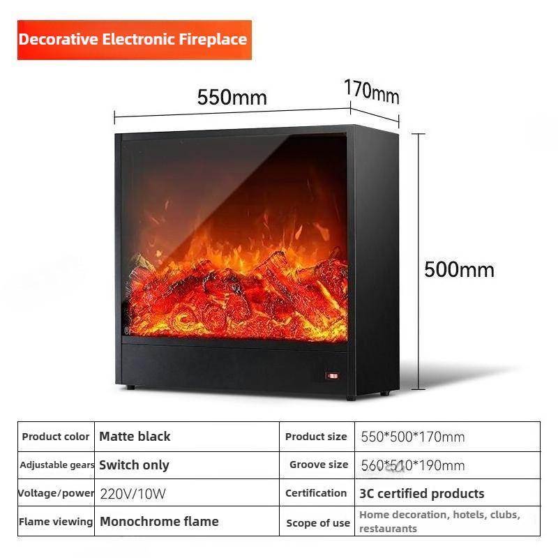 Embedded Decorative Cabinet Home Heater Hotel 4D Electronic Fireplace LED Simulation Flame European Style Electric Fireplace