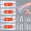 256Pcs Sandwich Plastic Nail Extension Forms Quick Easy No Paper Backing for Salon and Personal Styling