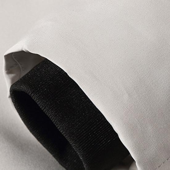 Giacca da Uomo Imbottita con Tasche Multiple Cappuccio con Bordo in Pelliccia Sintetica Manica Lunga