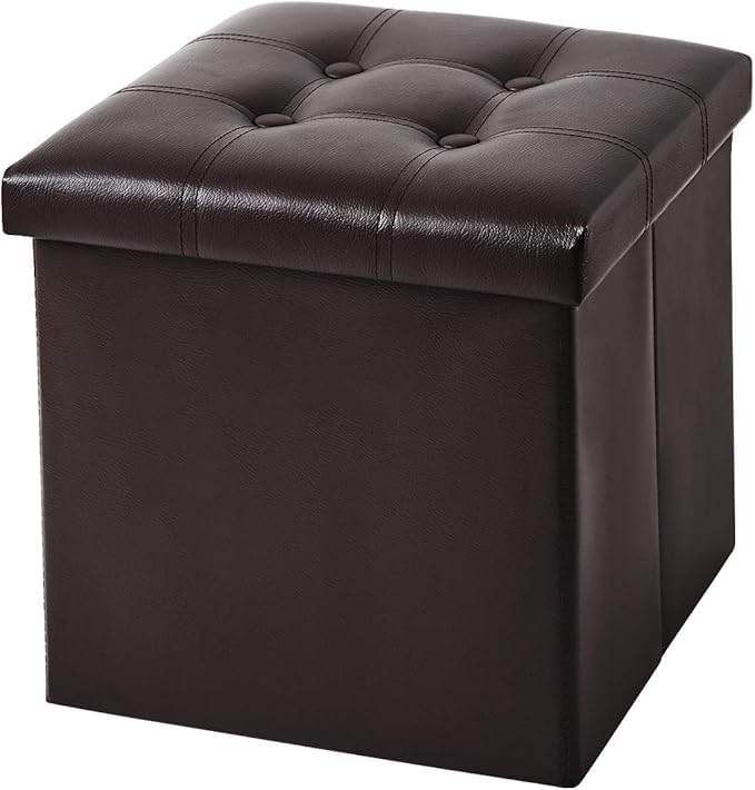 YOUDENOVA Folding Storage Storage Ottoman with Memory Foam Step Stool for Living and 160kg Weight Capacity Stool, Pad, Footrest, Rooms, Entryways,