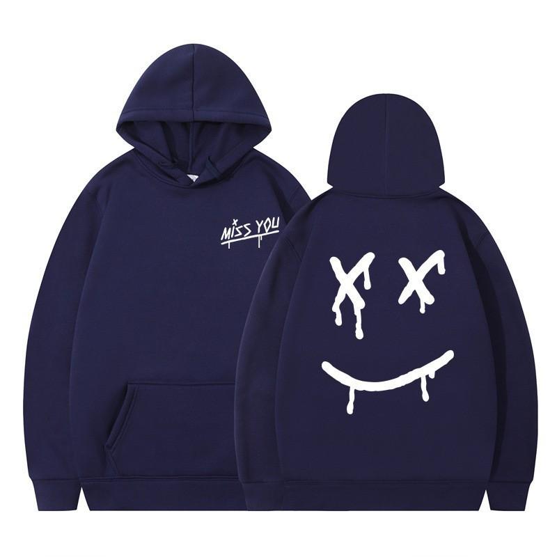 New Autumn and Winter Rock One-way Combination Fashion Printed Fleece Thickened Sweater