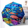 1pc Sea Life oceanicOpen/Close Umbrella-Windproof, Compact Travel Umbrella, Sturdy 8-Rib Shaft, Outdoor Accessory, 1043
