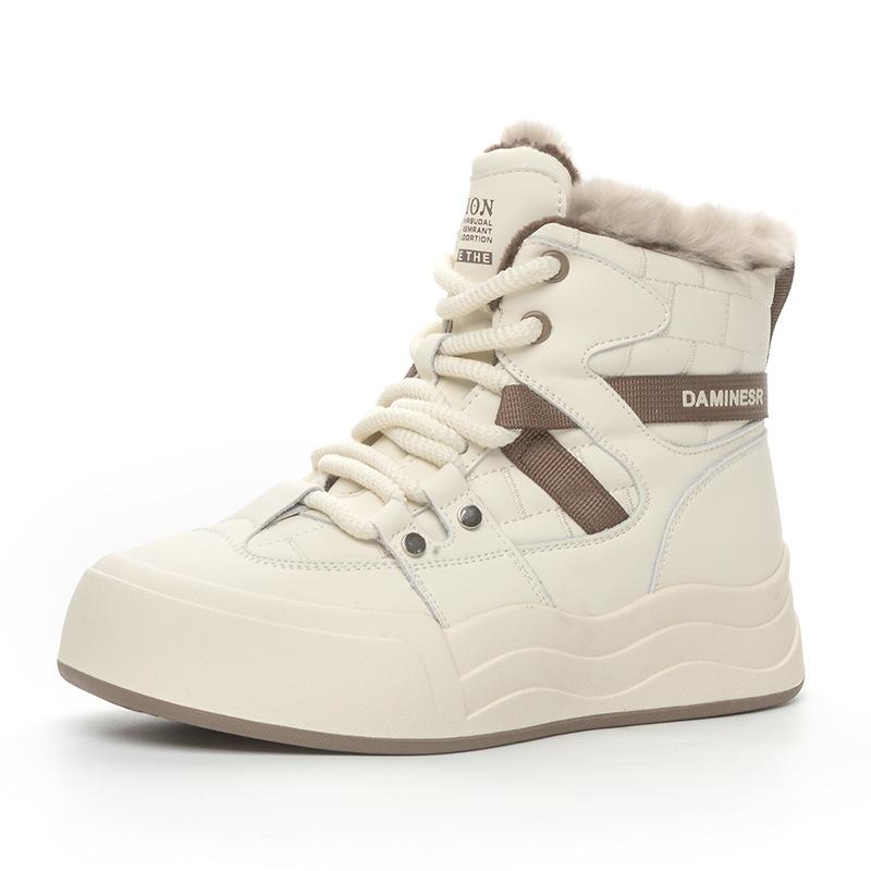 Snow boots women's winter new thick velvet gram warm high-top versatile fluffy women's shoes