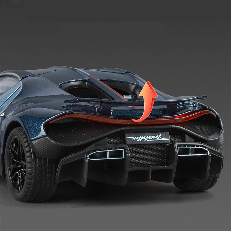 1/24 Bugatti Tourbillon Chiron Alloy Sports Car Model Diecast Metal Racing Super Vehicles Car Model Simulation Sound and Light Kids Gift