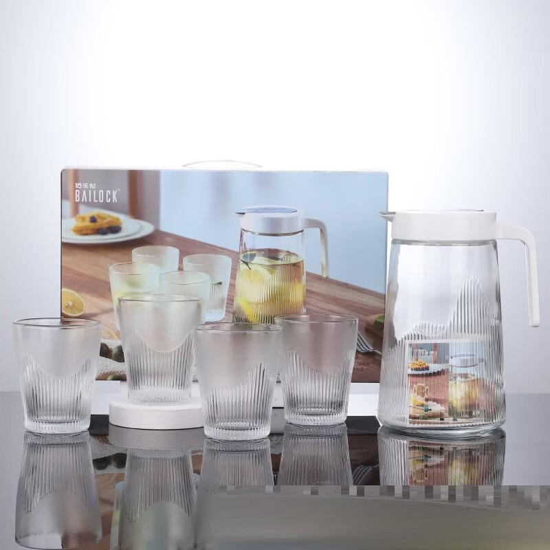 Glass Water Pitcher & Tumbler Set
