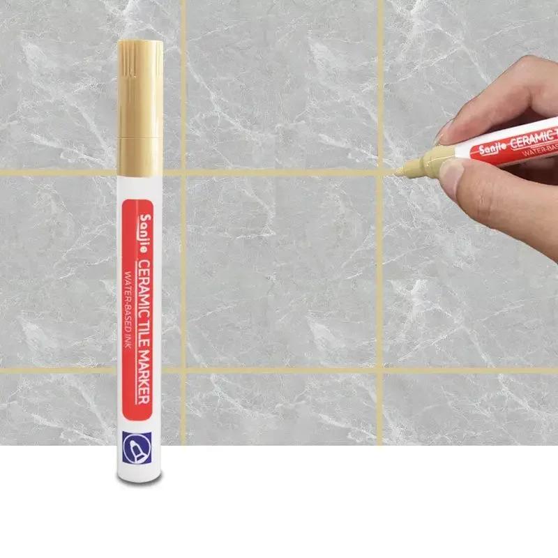 12 Farben Weiß Wasserdichter Fliesenmarker Fugenstift Wandnahtstift Für Fliesen Boden Badezimmer Dekontamination Fugenreparatur Werkzeuge