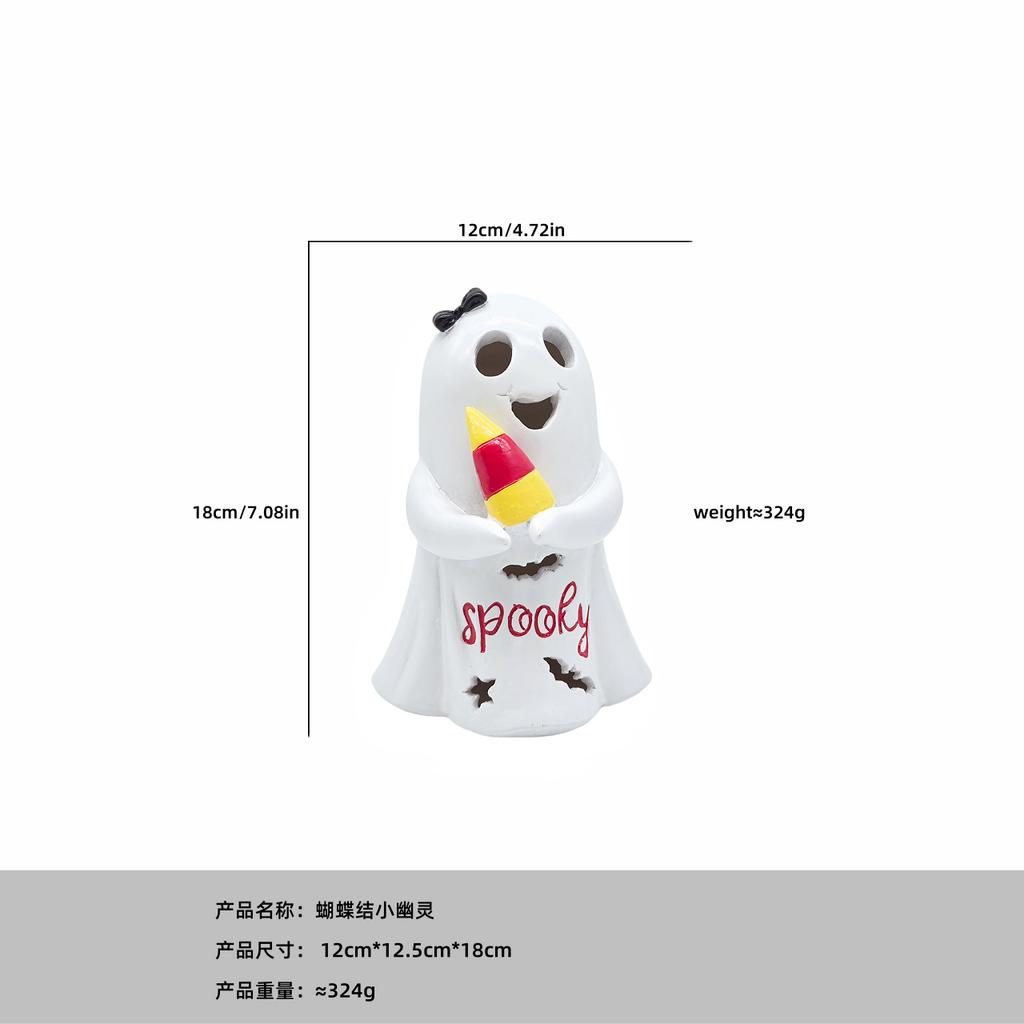 Halloween cute white ghost party ornament tabletop ornament study decoration resin crafts small ornament
