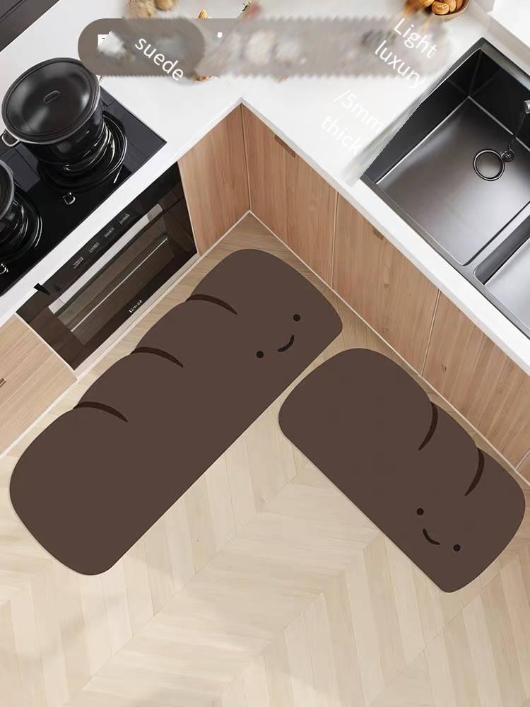 Simple Cute Small Mushroom Diatom Mud Carpet Home Kitchen Toilet Absorbent Easy To Take Care Of The Mat Home Decoration