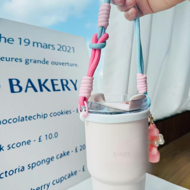 Original Thermos Handle Strap Holder For 6-10cm Tumbler Strap Silicone Sling Suitable For Stanley 30oz/40oz Cup Accessories