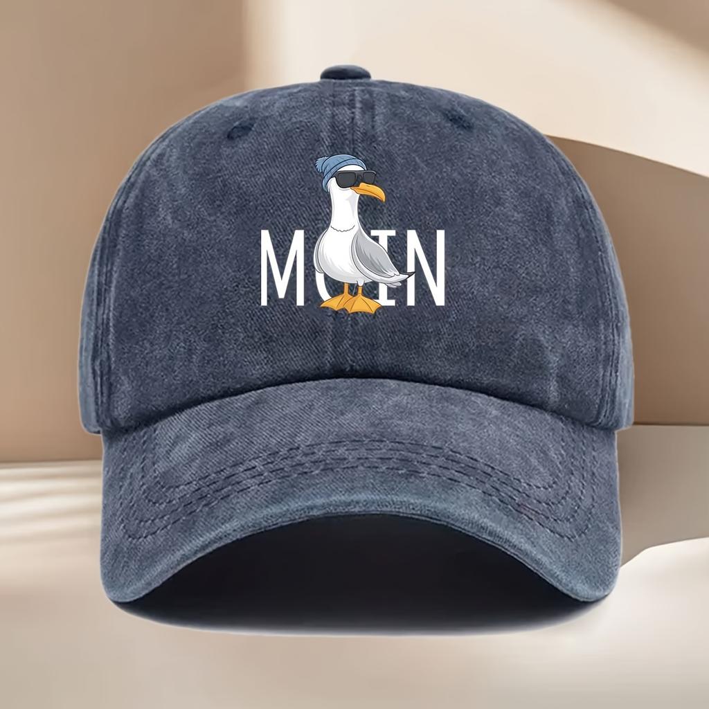 1 Stück Modische Brille MOIN Textdruck Baseballkappe, Lässige Mode Vielseitig Trendig Unisex Schirmmütze für Ausflüge, Treffen Party