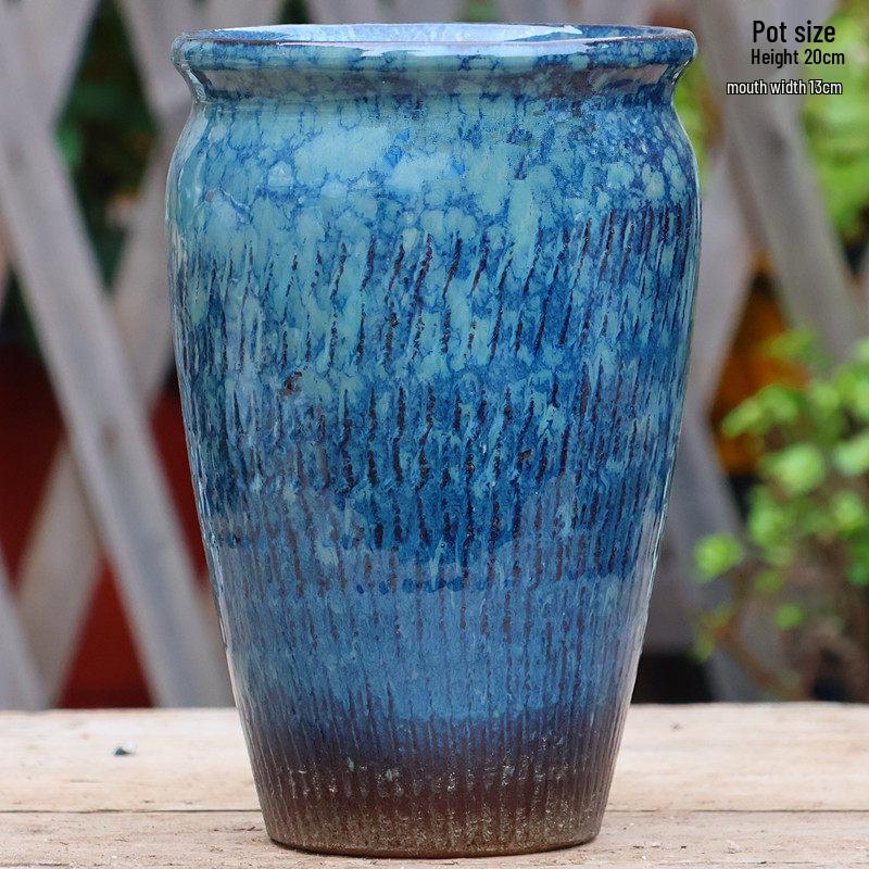 Large Handmade Coarse Ceramic Pot for Succulents and Greenery