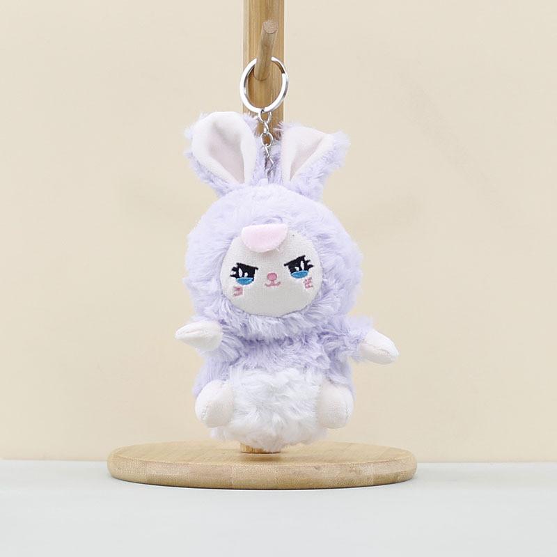 Rabbit Plush Cartoon Toys Keychain Stuffed Dolls Bag Decorations Gifts Kids