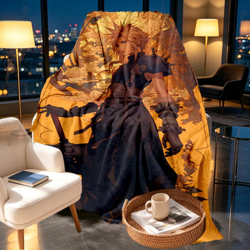 Final Fantasy Print Blanket - Soft & Comfortable, for Bedroom, Travel, Sofa, Home Decoration - Birthday Christmas Gift for Friend