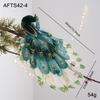 Fabric Feather Peacock Tree Decoration Glitter Accent Peacock Figurine Clip  Holiday Branch Decor