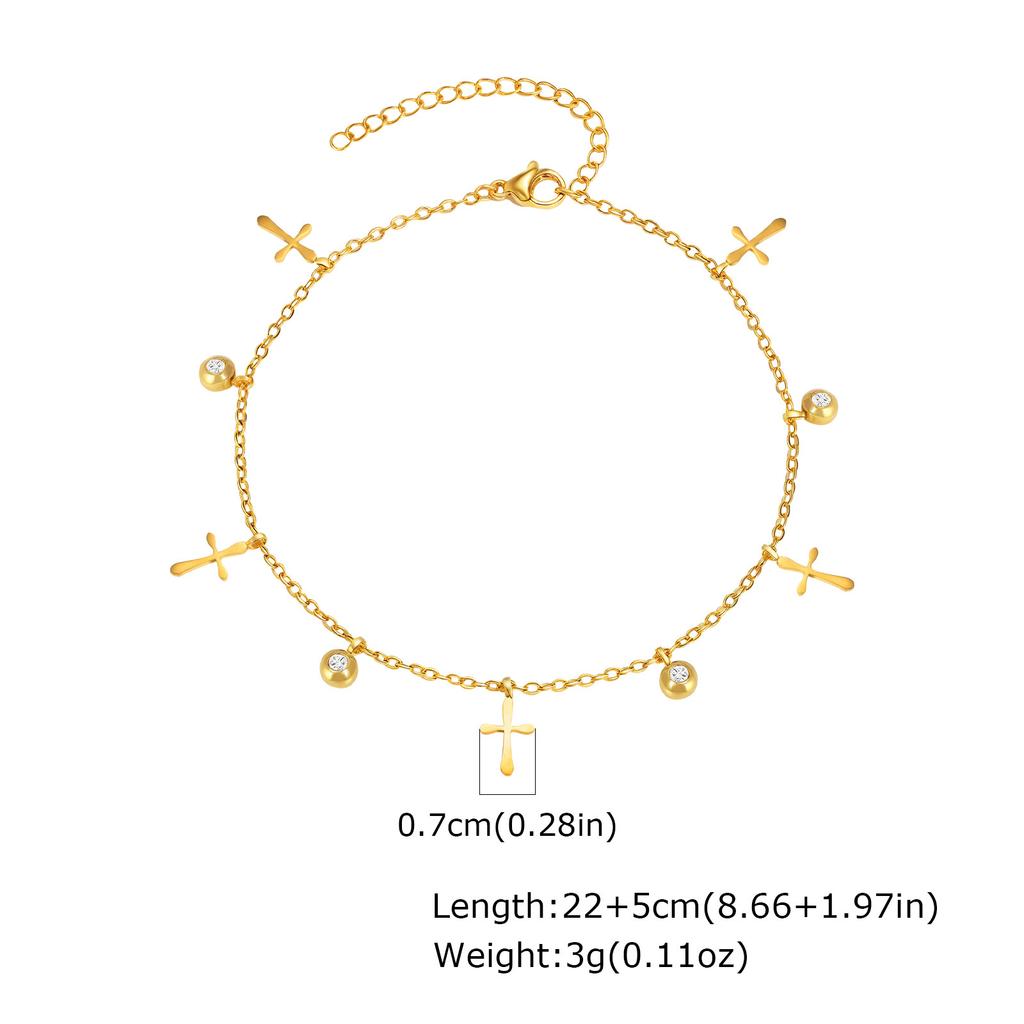 Vnox Elegant Colored Zircon Anklets For Women Stainless Steel Dainty Stone Accessories Chain Anklets Summer Style Jewelry Beach