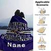 Ravens Football Team Logo Four Seasons Blanket Customized With Your Name Lightweight And Warm Perfect Gift For Home Office Camping Sofa Travel Beach