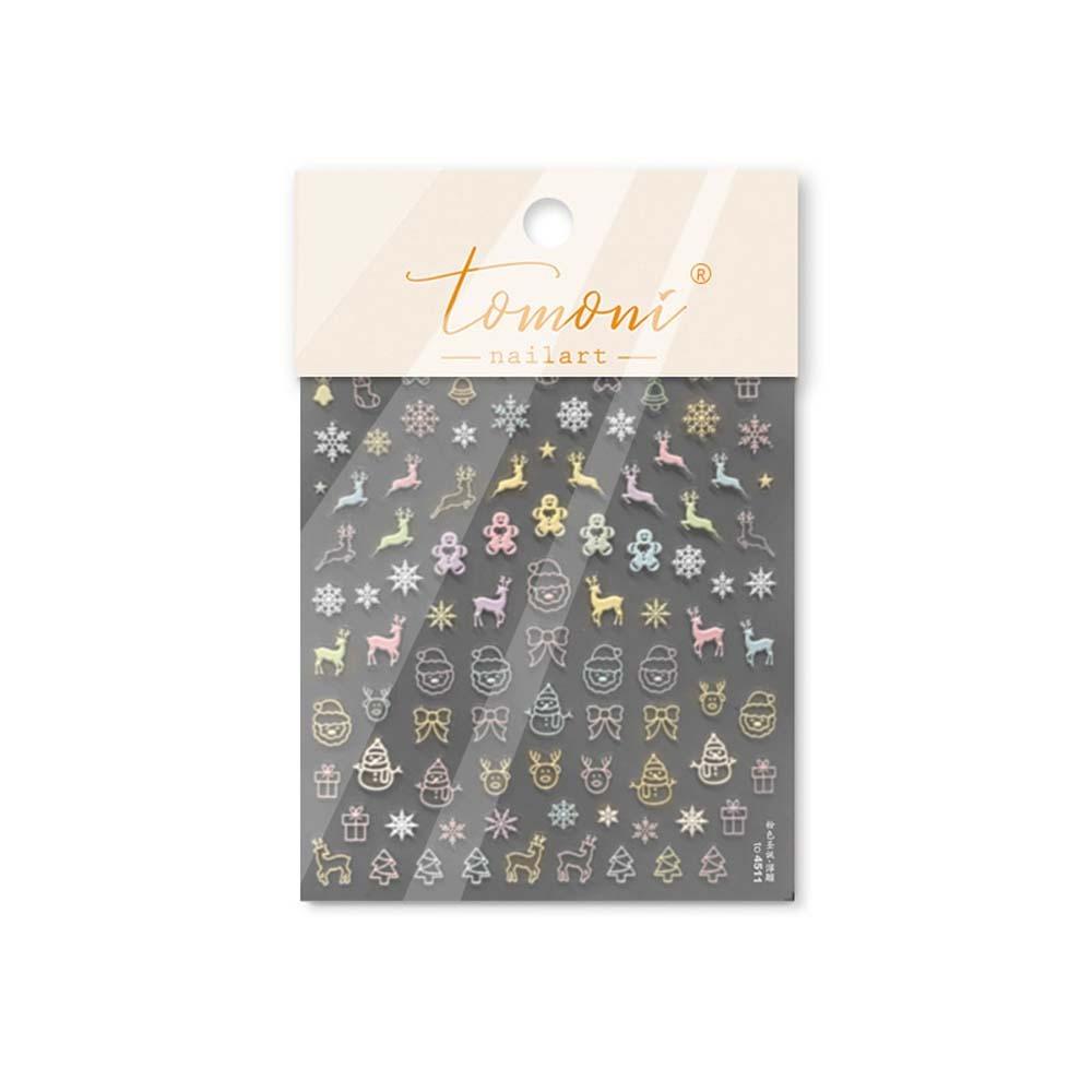 5D  Christmas Nail Sticker Nail Accessories Xmas Nail Decoration  Winter
