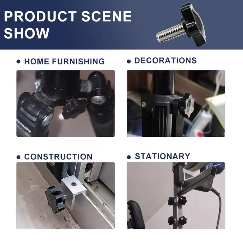 5/10pcs Star Shape Head Hand Knob Screws Bolt M4 M5 M6 M8 M10 M12 Plastic Thread Clamping Thumb Handle Machine Screw Bolts