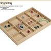 Jewelry Display Tray with Cross Ring Storage for Bracelets & Earrings