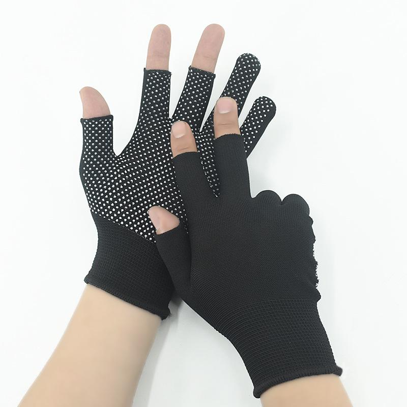 Men's & Women's Wear-resistant, Non-slip, Sun-protection Cycling & Labor Gloves - Two-finger Exposure, Four Seasons Suitable