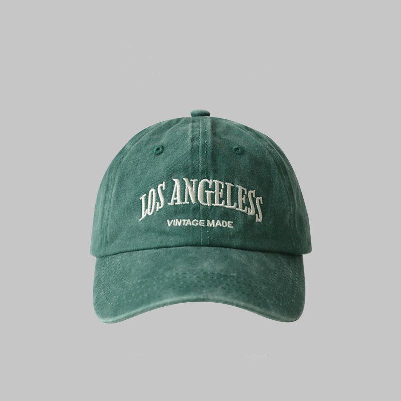 Retro smoke gray baseball cap women's spring and autumn summer hat showing face small cap trendy brand men