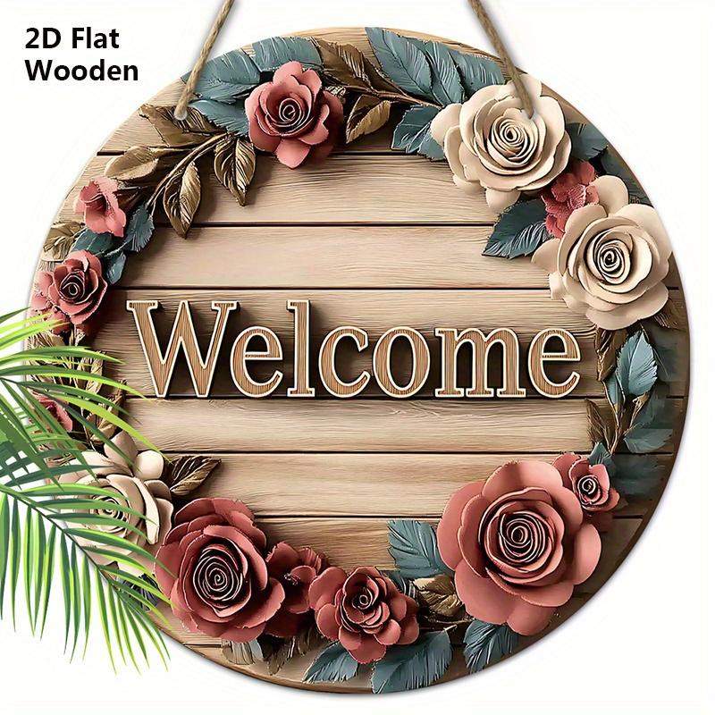 Rustic Wooden Welcome Sign - Charming Decorative Hanging Plaque - Ideal Home Hanging Ornament - Ideal Gift for Friend & Family