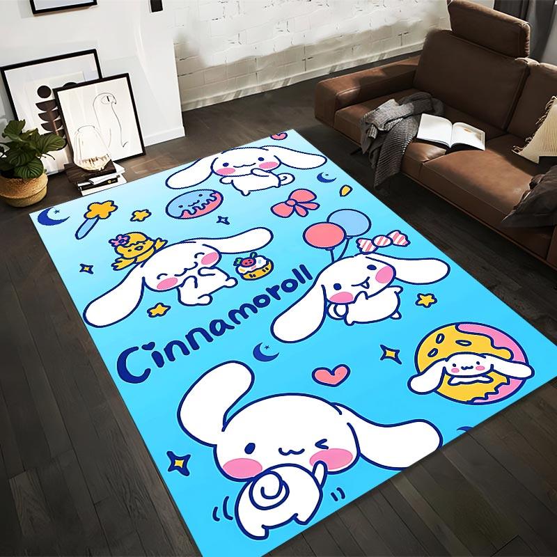 

Cute Blue Cartoon Rabbit Pattern Carpet with Cinnamoroll Design and Star Details Suitable for use as an anti-slip1 for1room and bedroom sofas 40x60cm( 15x23in )