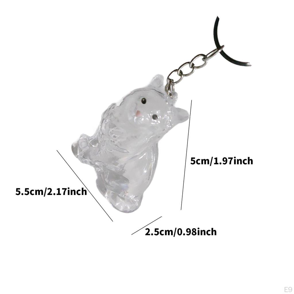 Cat Keychain Bag Pendant Unique Pet Memorial Gift Lightweight Versatile for Kids Adults Hair