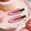 Dior 2 Pièces Pince à Cheveux Transparente Rose avec Logo Barrettes Alligator en Métal Mode Accessoires Cheveux pour Femmes Franges Décor Quotidien