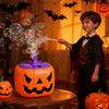 Halloween Pumpkin Bubble Machine Automatic Blower with Music & LED Lights Rechargeable Kid's Toy for Party Favors Outdoor Fun