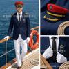 Halloween Captain Navy Costume Accessory Set Sailor Hat Epaulettes Brooch Party Cosplay Props