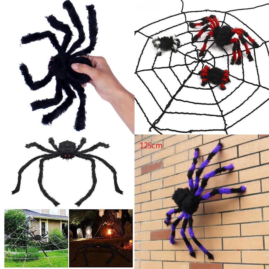 Lebendige Bunte Spinnen Halloween Dekoration Für Fesselnde Indoor- und Outdoor-Spukhaus-Atmosphäre