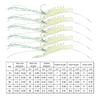 5 Pack Fishing Lures Rig Shrimp Baits Glow Fishing Rigs Shrimp String Hook Fishing Baits for Saltwater Fishing