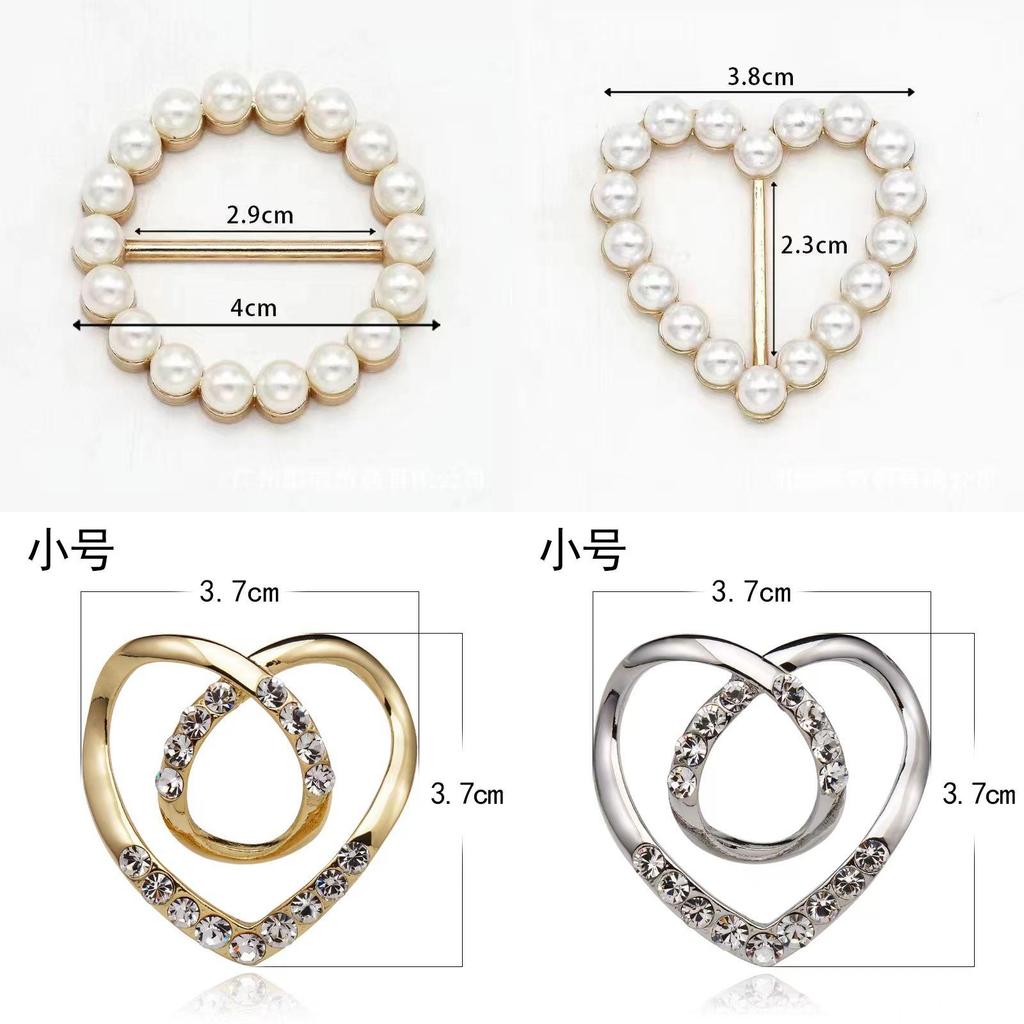 Chic Resin Alloy Heart Knot Buckle For Dresses Shirts T-shirts And Scarves