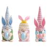 Easter Knitted Bunny Gnomes Stuffed Gnomes Rabbit Plush Doll Elf Figurine Desktop Ornament for Home/Office/Indoor Decor