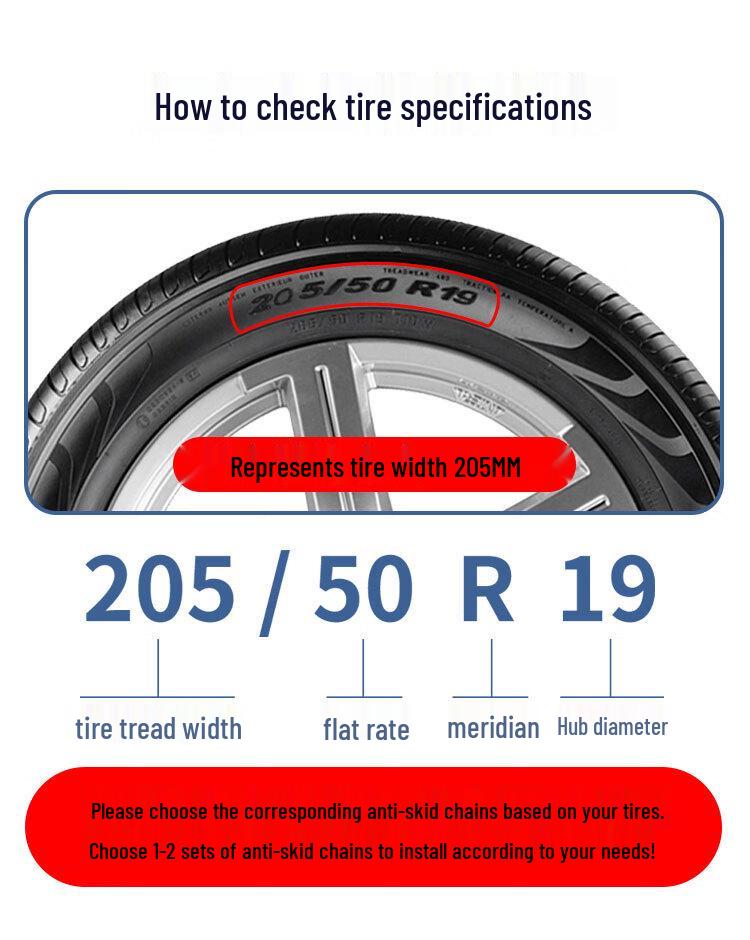 Compatible Snow and Mud Tire Chains for Great Wall Haval H6, H2, H4, H5, H7, Big Dog M6 Cars