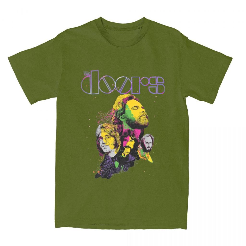 Jim Morrison Doors Band T-Shirt Accessoires Herren Damen Reine Baumwolle Verrücktes T-Shirt Kurzarm Kleidung Geschenkidee