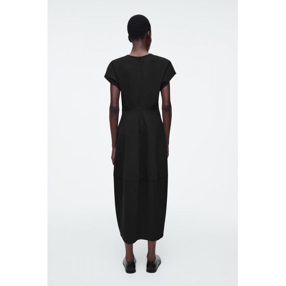 Cos Japan Sculpted Cotton Midi Dress
