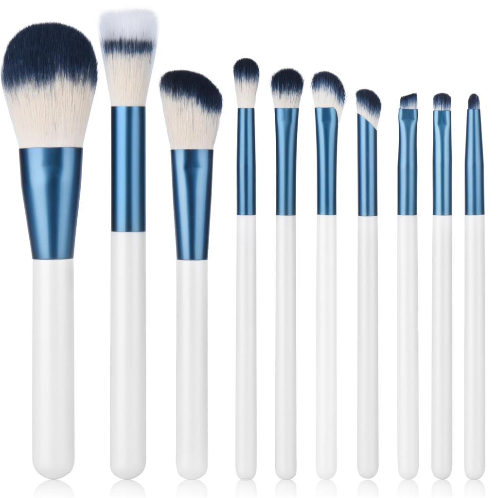 SHELWIN Makeup Brush Powder Blush Eyeshadow Suitable for Sensitive Includes PU Leather Storage Makes a Great Gift 10-Piece Set Brush, Brush, Brush,