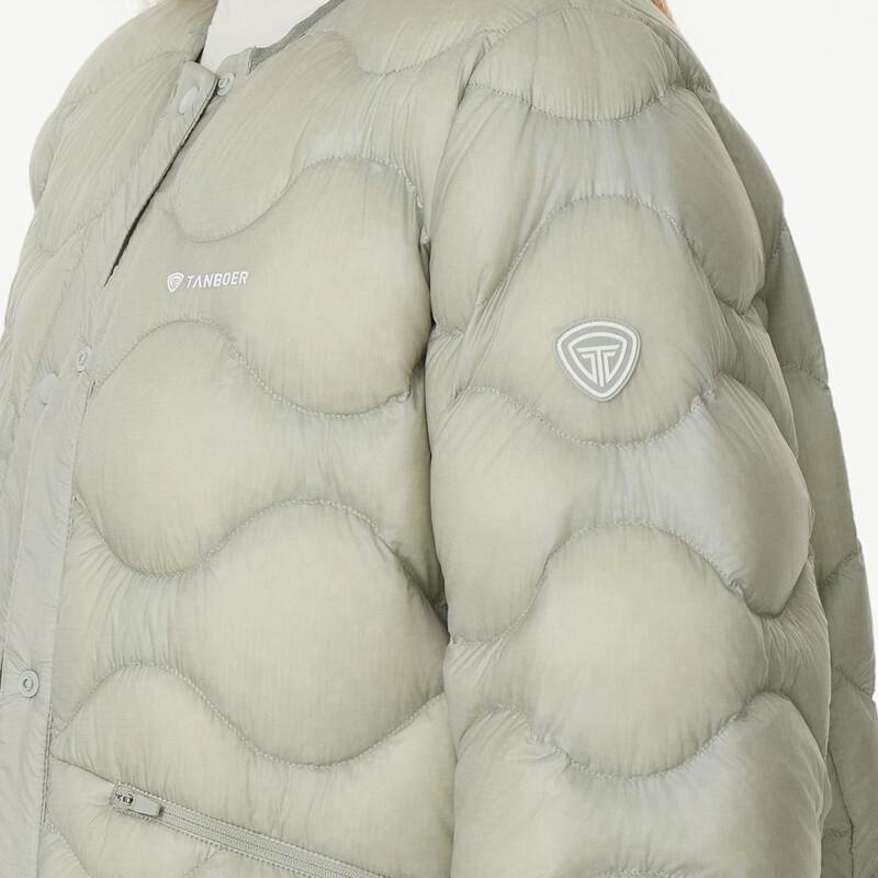 Tanboer Kadın Yakasız Hafif Bol Kesim Kaz Tüyü Mont 5330270D