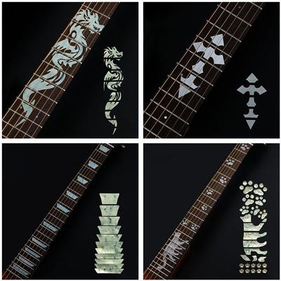 High Quality Electric Guitar Parts Beautiful Guitarra Accessories Fretboard Sticker Ultra Thin Stickers Cross Inlay Decals